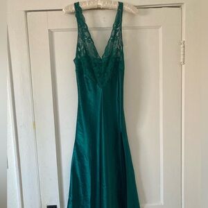 Victoria’s Secret Slip Nightgown. Color is Green. Size is P/XS(estimation).